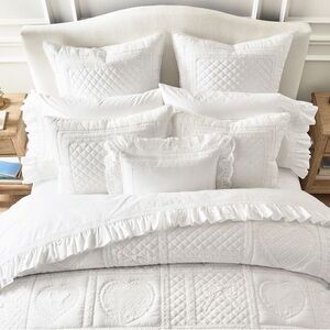 LoveShackFancy Pottery Barn Bow Heart Patchwork Quilt